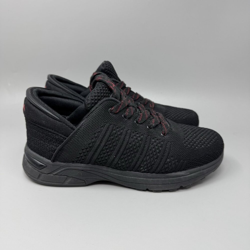 Zeba Hands Free Slip-On Walking Shoes Sneakers Black Ember Red  Women's  10